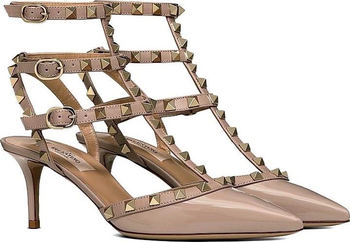 Women's Rockstud Caged Pumps 65MM - Black Poudre - Size 6 - Image 7
