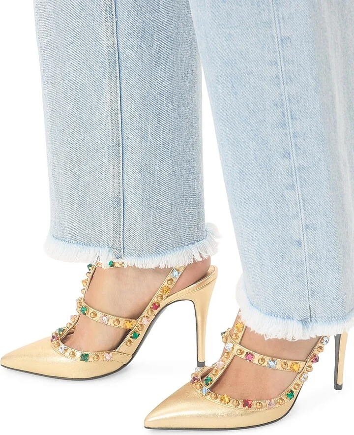 Women's Rockstud Décolleté 100MM Pumps in Laminated Nappa - Multicolored - Size 6 - Image 7