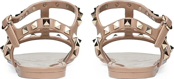 Women's Rockstud Flat Rubber Sandals - Poudre - Size 6 - Image 3