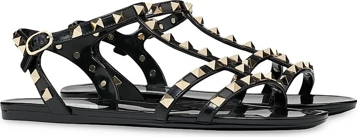 Women's Rockstud Flat Rubber Sandals - Poudre - Size 6 - Image 7