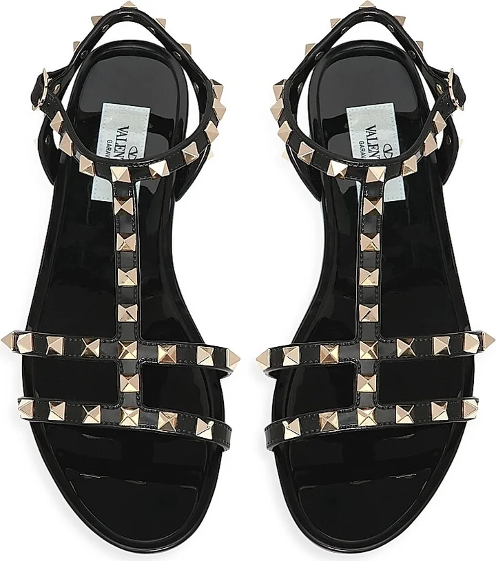 Women's Rockstud Flat Rubber Sandals - Poudre - Size 6 - Image 9