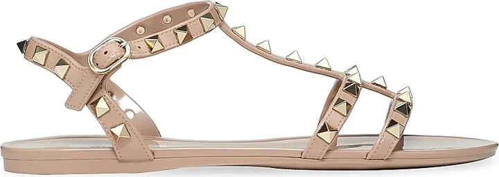 Women's Rockstud Flat Rubber Sandals - Poudre - Size 6