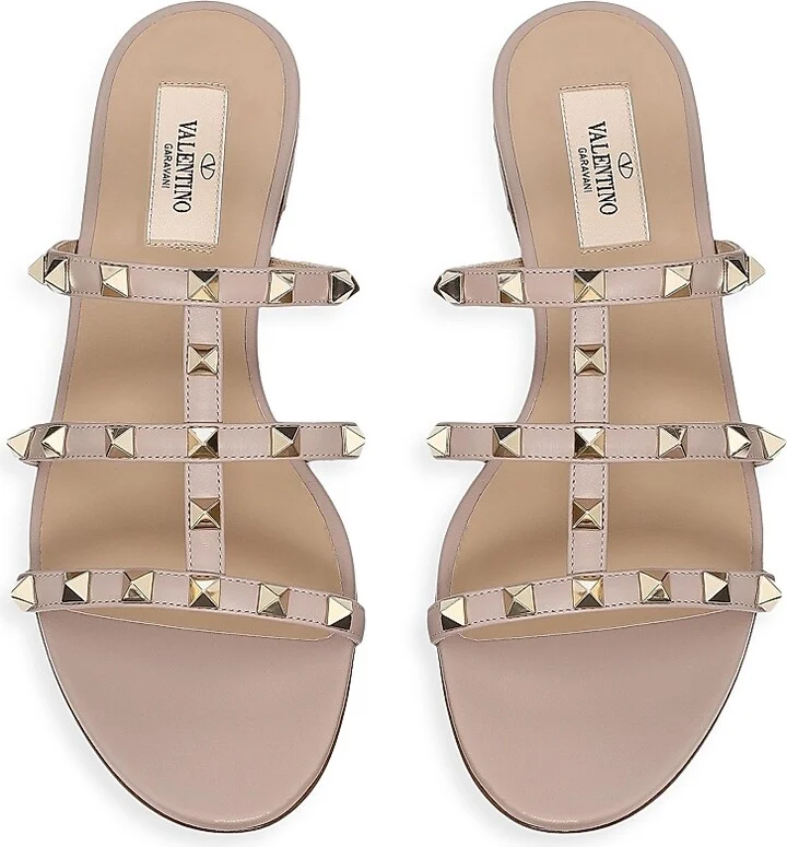 Women's Rockstud Flat Slide Sandals - Poudre - Size 6 - Image 4