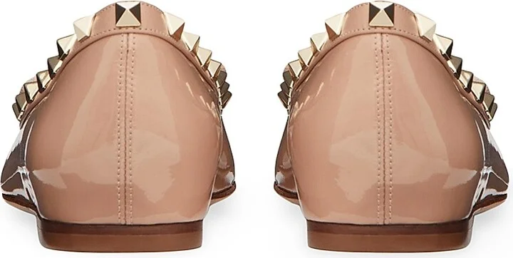 Women's Rockstud Patent Leather Ballerinas - Rose Cannelle - Size 10.5 - Image 3