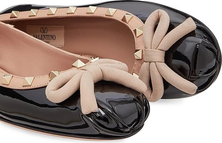 Women's Rockstud Patent Leather Ballerinas - Rose Cannelle - Size 10.5 - Image 10