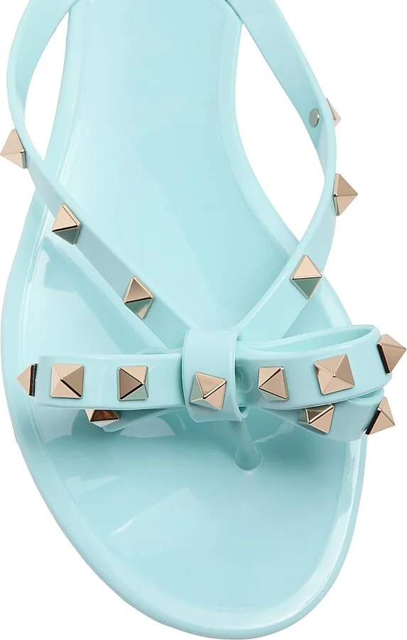 Women's Rockstud Rubber Slippers - Aquamarine - Size 7 - Image 6