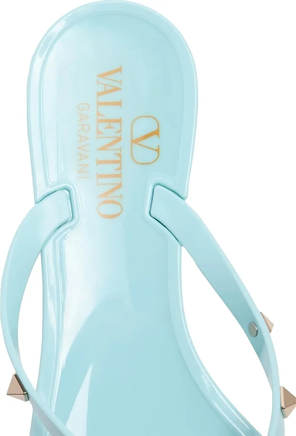 Women's Rockstud Rubber Slippers - Aquamarine - Size 7 - Image 7