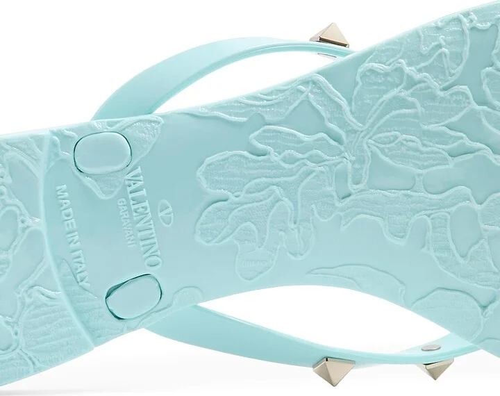 Women's Rockstud Rubber Slippers - Aquamarine - Size 7 - Image 8