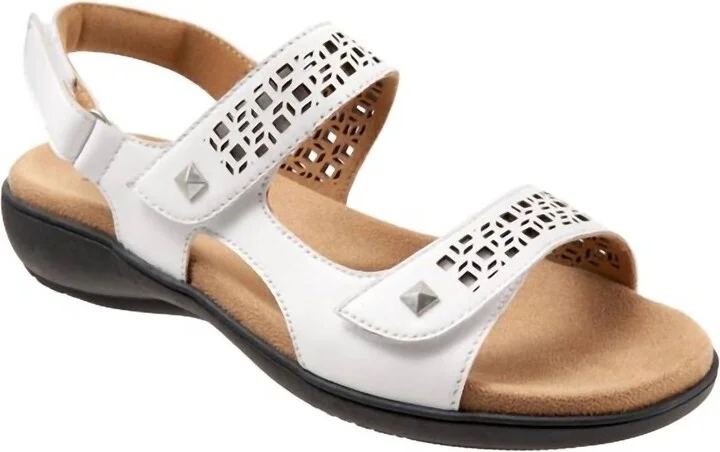 Women's Romi Leather Sandal In White