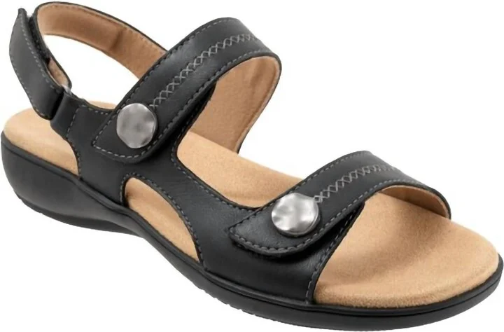 Women's Romi Stitch Sandals In Black