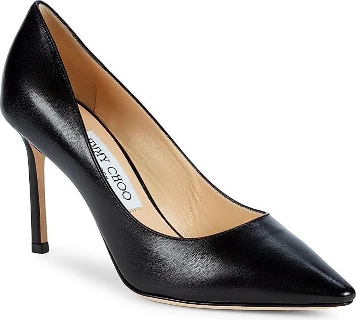 Women's Romy 85MM Leather Pumps - Black - Size 5.5 - Image 2