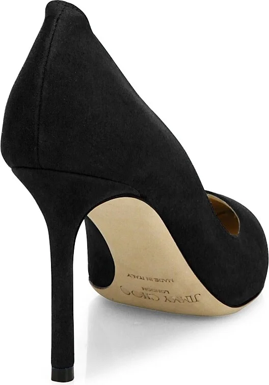 Women's Romy 85MM Suede Pumps - Black - Size 5 - Image 2
