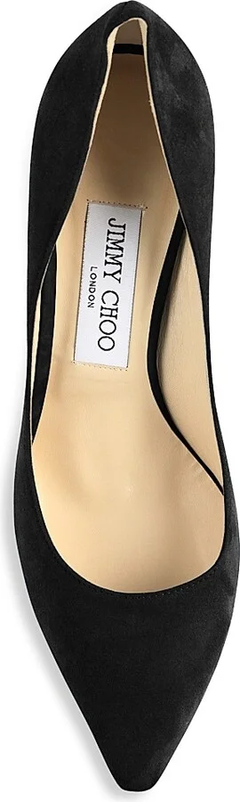 Women's Romy 85MM Suede Pumps - Black - Size 5 - Image 4