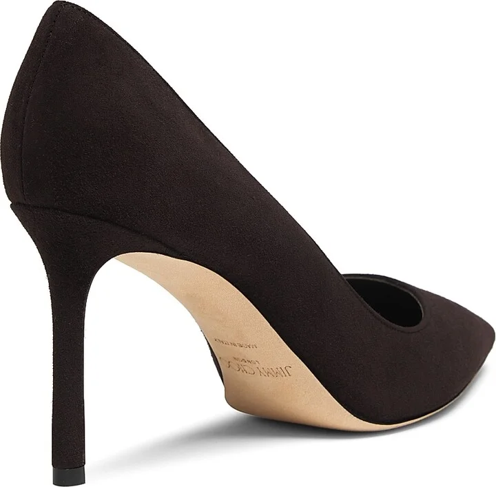 Women's Romy 85MM Suede Pumps - Black - Size 5 - Image 7
