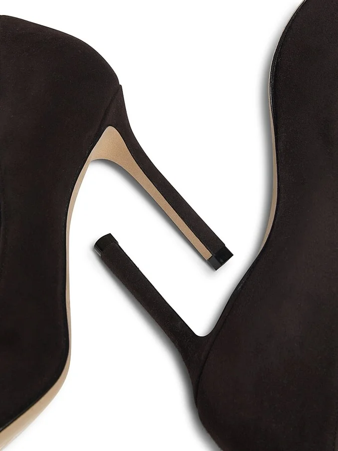 Women's Romy 85MM Suede Pumps - Black - Size 5 - Image 10