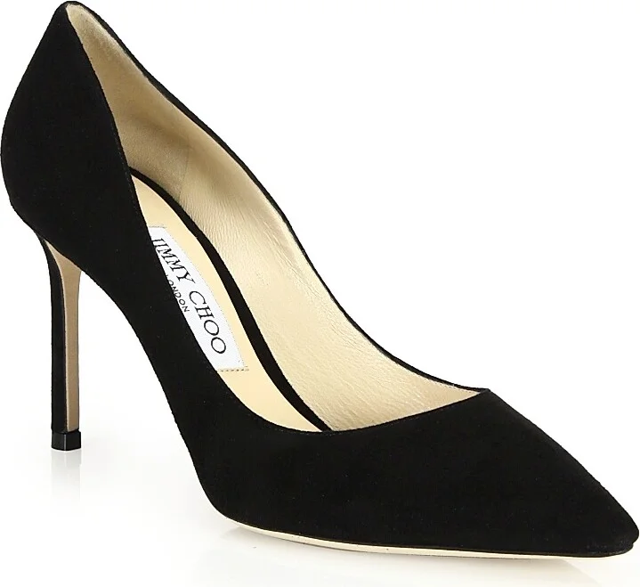 Women's Romy 85MM Suede Pumps - Black - Size 5