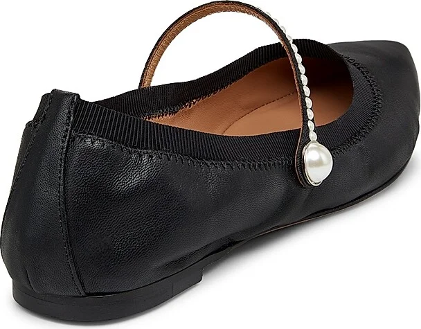 Women's Romy Leather Flats - Black - Size 6 - Image 3