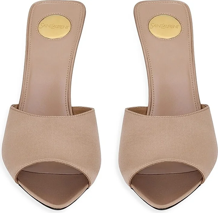 Women's Romy Mules in Satin Crepe - Desert Pink - Size 6 - Image 3