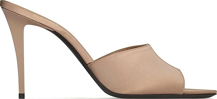 Women's Romy Mules in Satin Crepe - Desert Pink - Size 6