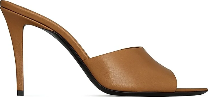 Women's Romy Mules in Smooth Leather - Macadamia - Size 5