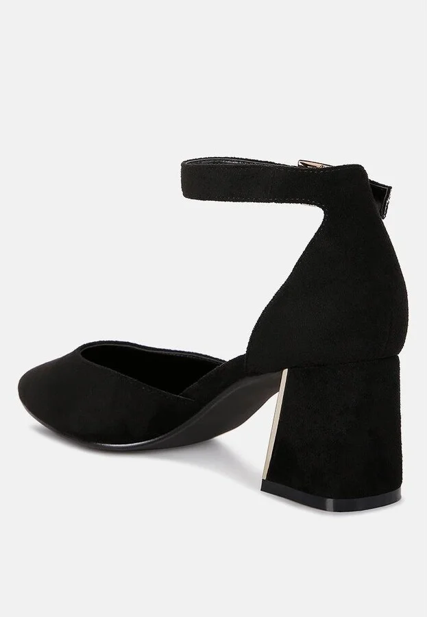 Womens rory metallic sling detail block heel sandals - Image 5