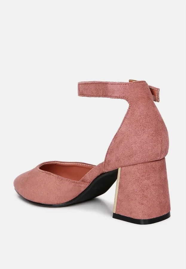 Womens rory metallic sling detail block heel sandals - Image 7