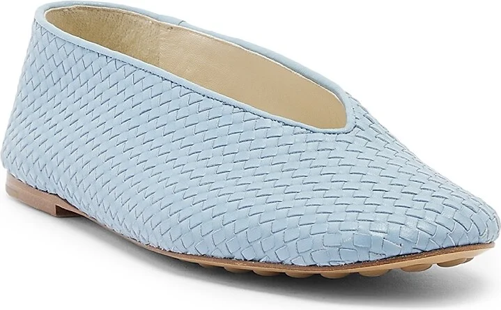Women's Rosa Intrecciato Leather Flats - New Ice - Size 6 - Image 2