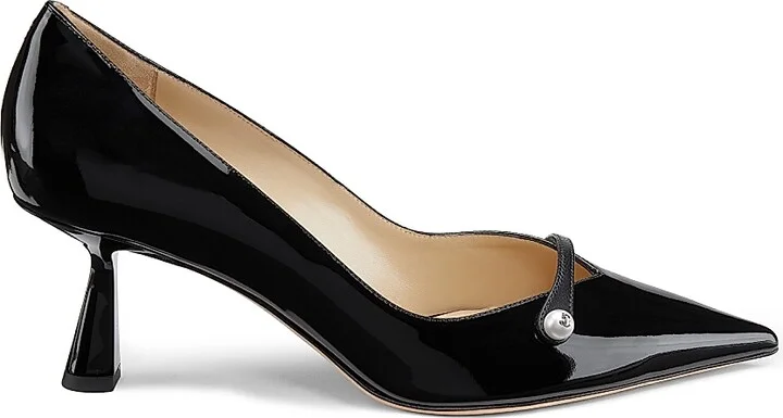 Women's Rosalia 65MM Patent Leather Pumps - Black - Size 6.5