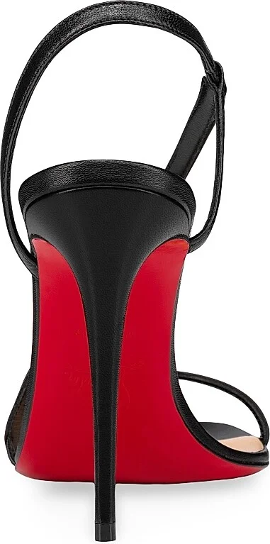 Women's Rosalie 100MM Leather Sandals - Black - Size 6 - Image 3