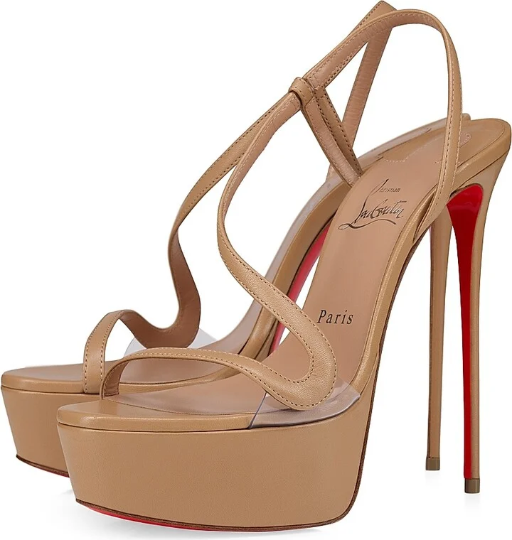Women's Rosalie Alta 150MM Leather Sandals - Blush - Size 8 - Image 2