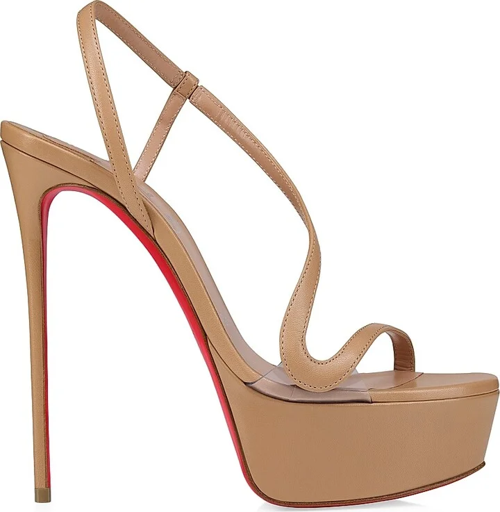 Women's Rosalie Alta 150MM Leather Sandals - Blush - Size 8