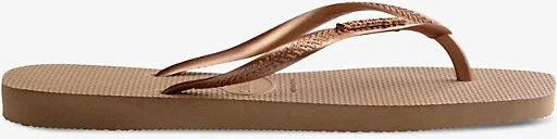 Womens Rose Gold Logo-Embellished Rubber Flip-Flops 8