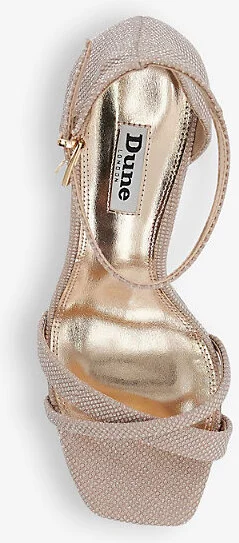 Womens Rose Gold-Synthetic Madrina Crossover-Strap Woven Heeled Sandals Eur 41 / 8 Uk Women - Image 2