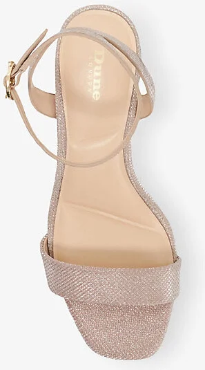 Womens Rose Gold Synthetic Melini Block-Heel Woven Sandals Eur 38/5 Uk Women - Image 2