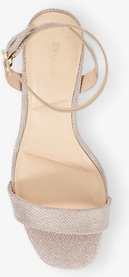 Womens Rose Gold Synthetic Melini Wide-Fit Leather Block-Heel Sandals Eur 38/5 Uk Women - Image 2