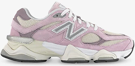 Womens Rose Sugar 9060 Suede and Mesh Low-Top Trainers 7.5