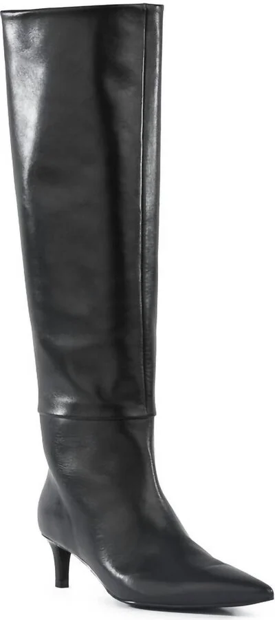 Women's Rose Tall Boot In Black Leather