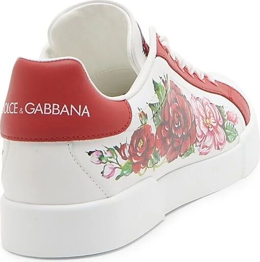 Women's Roses Leather Sneakers - White Rose Multi - Size 6 - Image 3