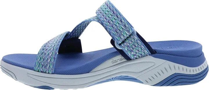Women's Rosette Webbing Sandal In Blue Multi
