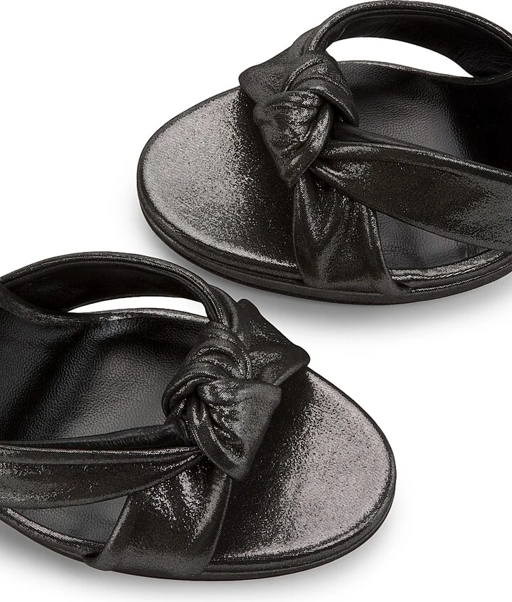 Women's Rosie 100MM Shimmer Suede Sandals - Light Soft Gold - Size 5 - Image 10