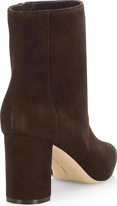 Women's Rosie 70MM Suede Ankle Booties - Brown - Size 6 - Image 3