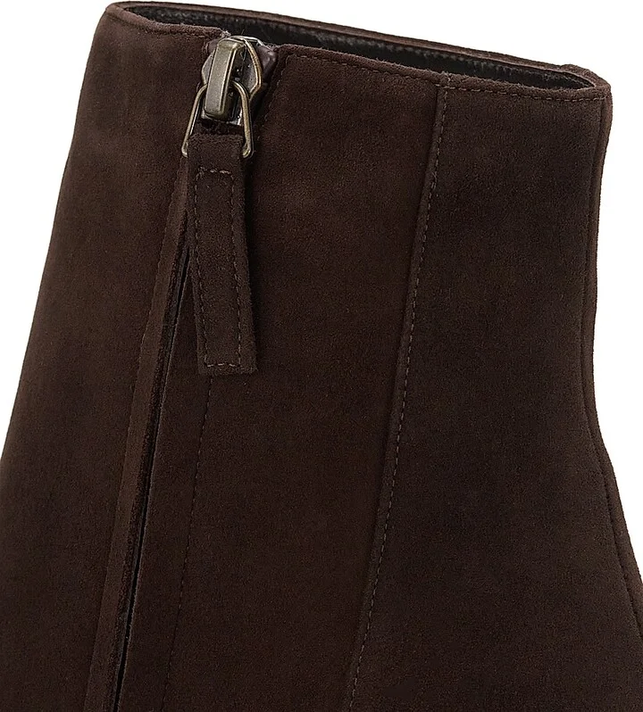 Women's Rosie 70MM Suede Ankle Booties - Brown - Size 6 - Image 6