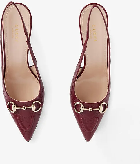 Womens Rosso Ancora Erin Gg Horsebit Heeled Leather Pumps Eur 42/ 9 Uk Women - Image 2