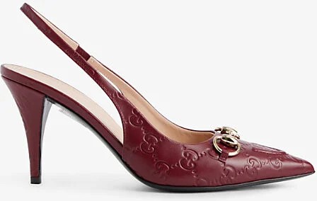 Womens Rosso Ancora Erin Gg Horsebit Heeled Leather Pumps Eur 42/ 9 Uk Women
