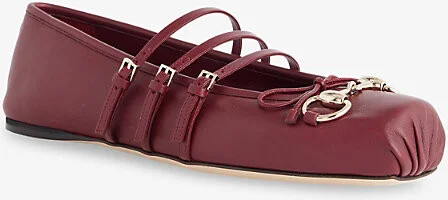 Womens Rosso Ancora Horsebit Ballerina Leather Flats Eur 41 / 8 Uk Women - Image 2