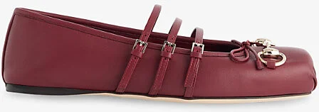 Womens Rosso Ancora Horsebit Ballerina Leather Flats Eur 41 / 8 Uk Women