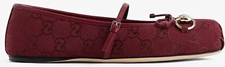 Womens Rosso Ancora Horsebit Canvas Ballet Flats Eur 36 / 3 Uk Women