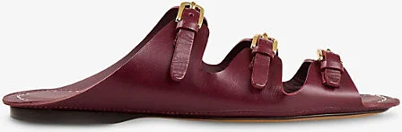 Womens Rouges Buckled Leather Sandals Eur 40 / 7 Uk Women
