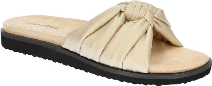 Womens Round Toe Flat Slide Sandals