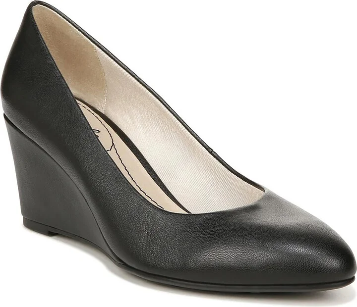 Womens Round Toe Slip On Wedge Heels